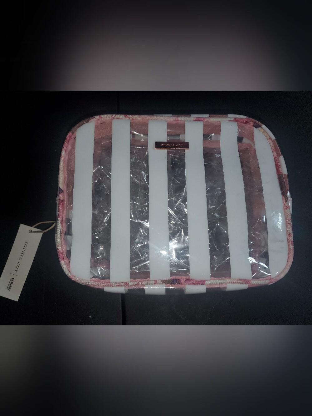Clear Stripe Cosmetic Pouch Sophia Joy